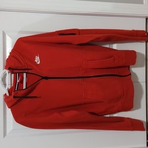 MENS SMALL NIKE ZIP UP SWEATER RED